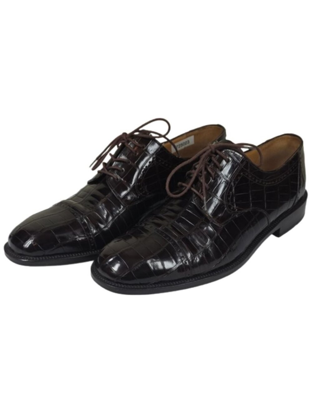 Mezlan Platinum Cambridge Genuine Alligator Oxford Dress Shoes 9M Handmade Spain
